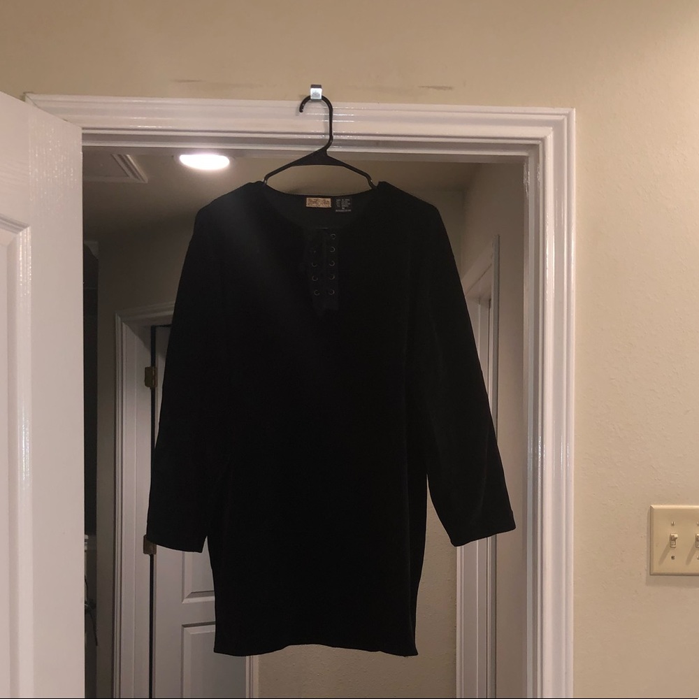 Street wear velvet dress/tunic